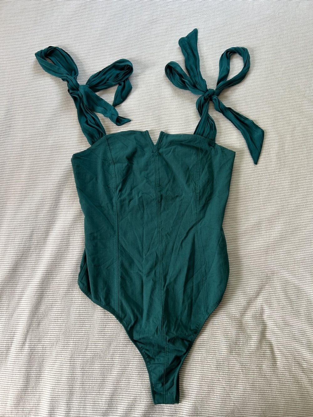 NWT Intimately Free People Lola Bodysuit in Evergreen Size XL Balletcore